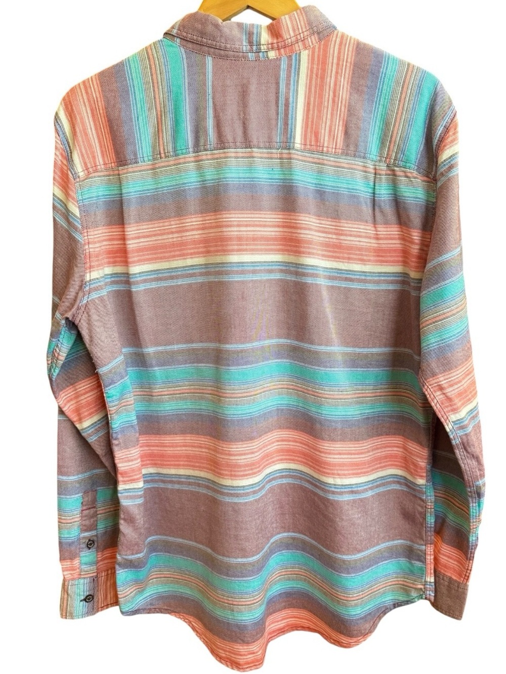 Modern Amusement Stripe Flannel Shirt XL Western Outdoor Cotton Button Up - Picture 4 of 16
